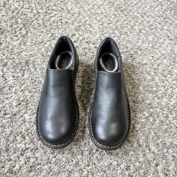 Born Shoes - Born Women's Loafers Size 6 Shoe Black Leather Flats Comfort Career Office
